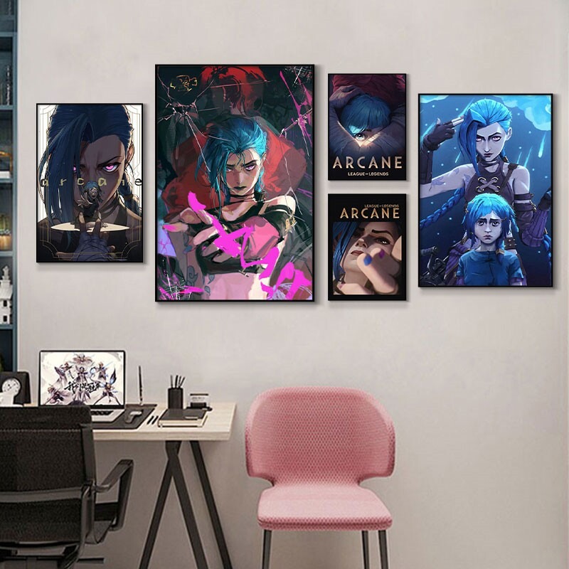 Esports Gaming Room - Arcane Jinx 클로즈업 포스터 프레임 없는