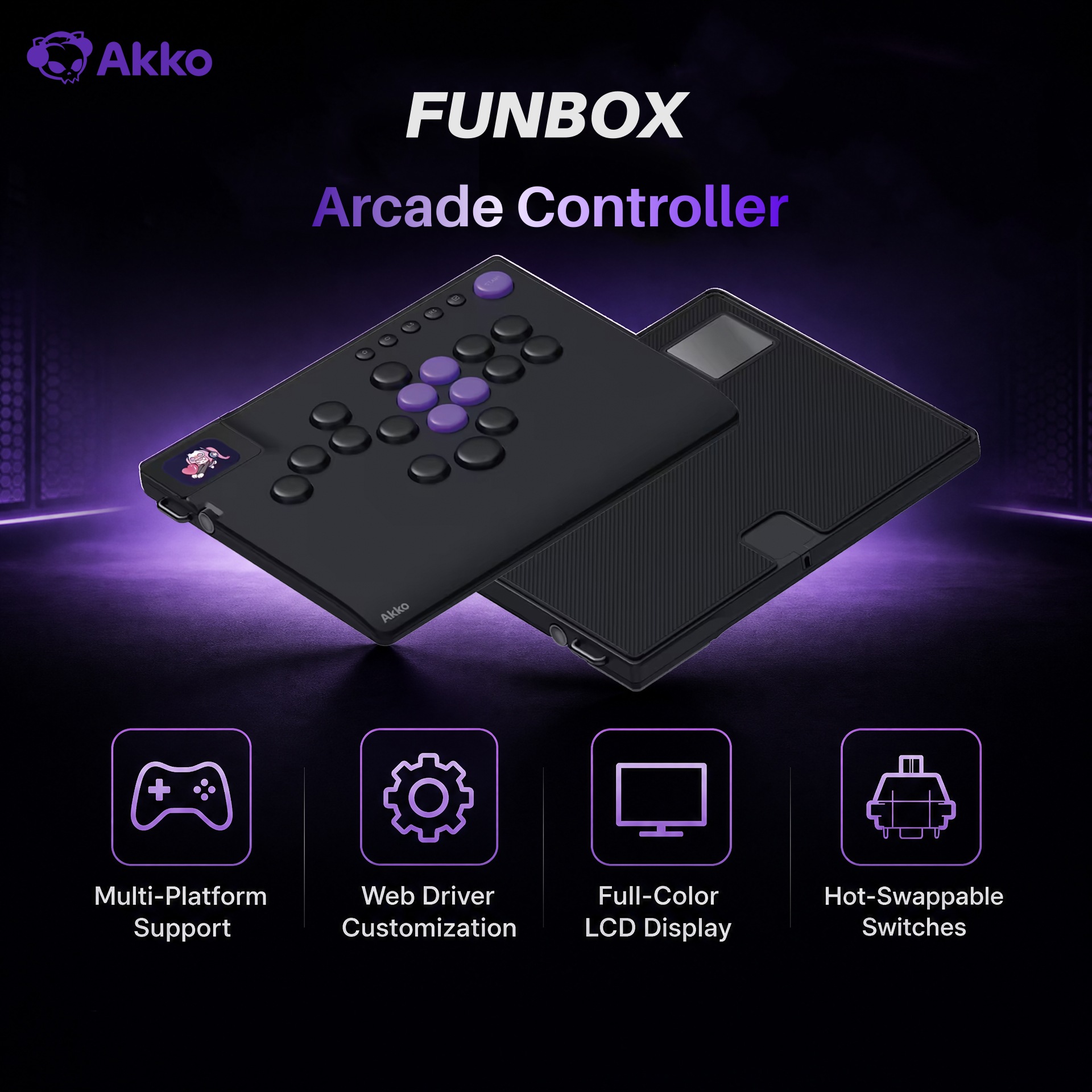 Esports Gaming Controller - 아코 펀박스 마그네틱 레버리스 히트박스 컨트롤러