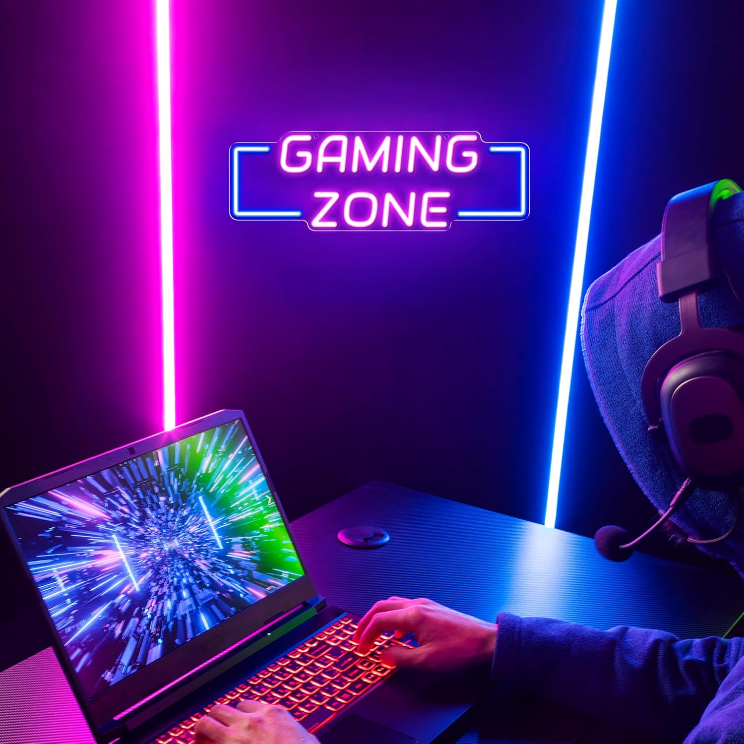 게이밍 존 네온사인 USB LED 네온 조명 벽 장식  - Esports Gaming Room 리뷰 및 가격