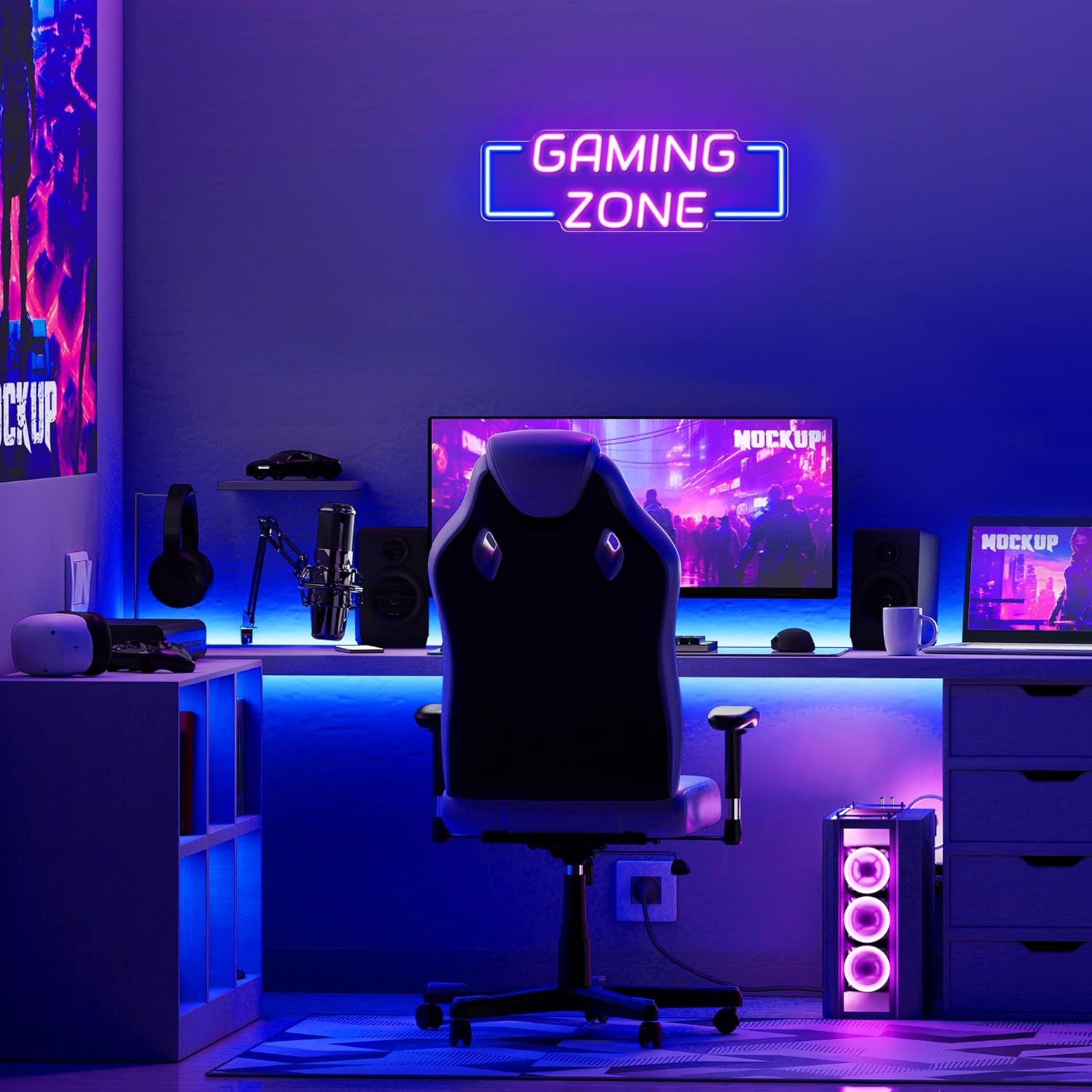 게이밍 존 네온사인 USB LED 네온 조명 벽 장식  - Esports Gaming Room 리뷰 및 가격
