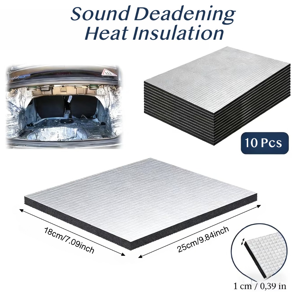 10PCS 10mm 자동차 소음 감소 매트 알루미늄 호 - Sound Dampening Foam 리뷰 및 가격