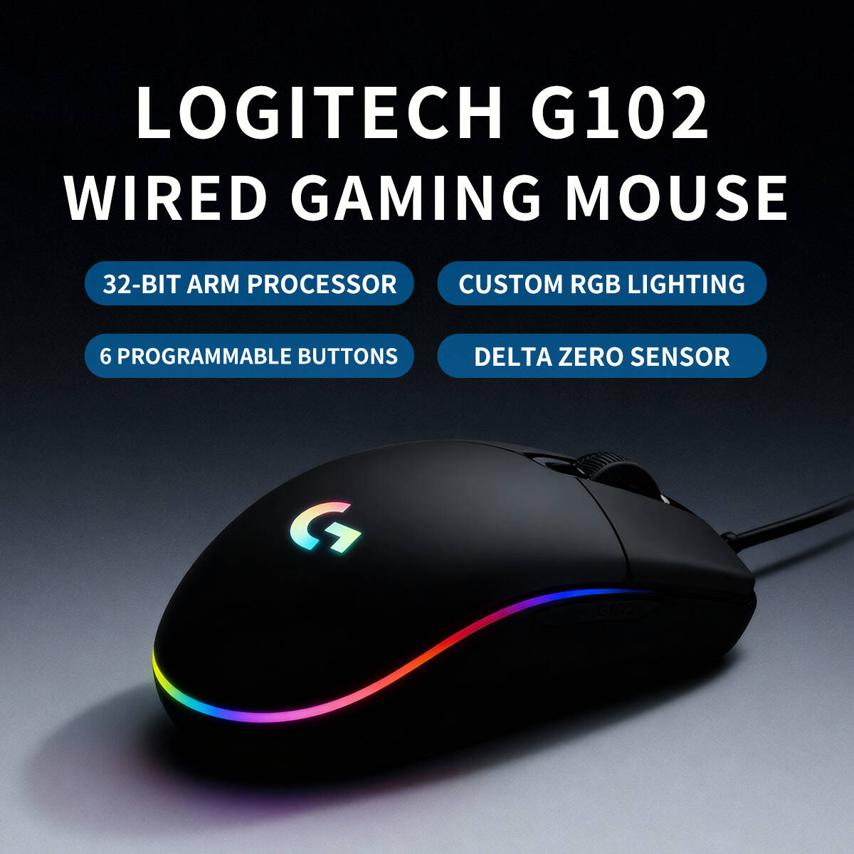로지텍 G102 프로디지 게이밍 마우스, 무선 신호 간 - Esports Gaming Competition 리뷰 및 가격