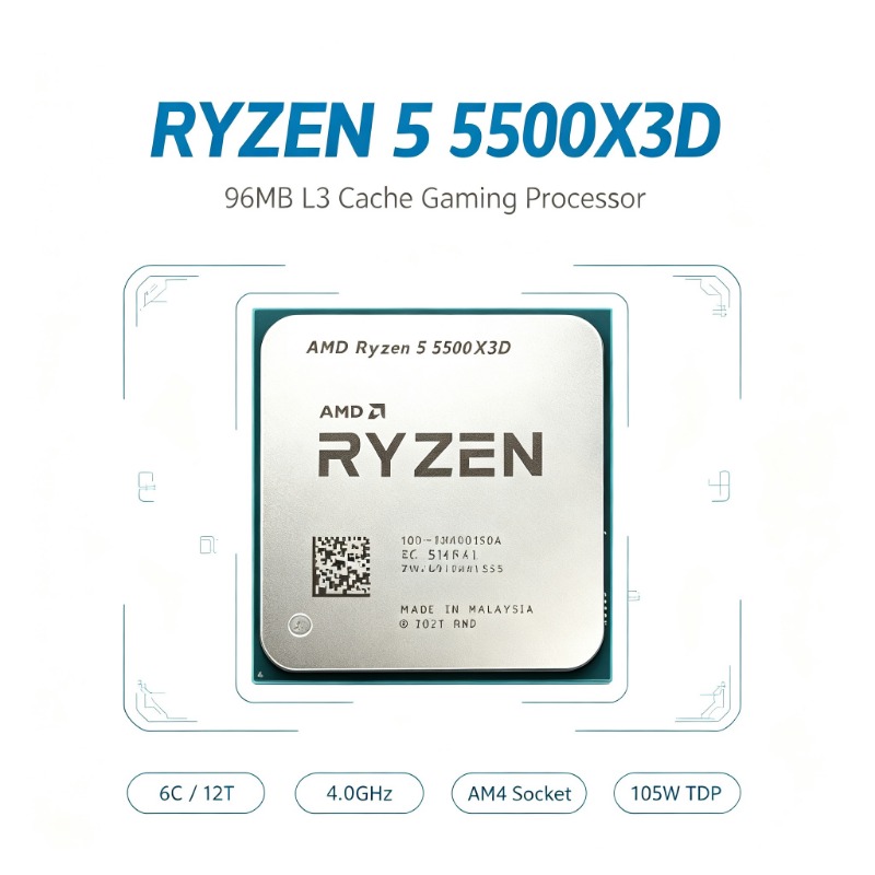 AM4 플랫폼 E-스포츠 CPU AMD 5500X3D  - Esports Gaming Platform 리뷰 및 가격