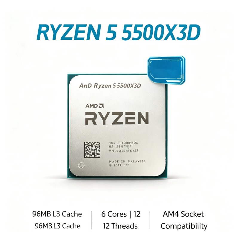 AM4 플랫폼 E-스포츠 CPU AMD 5500X3D  - Esports Gaming Platform 리뷰 및 가격